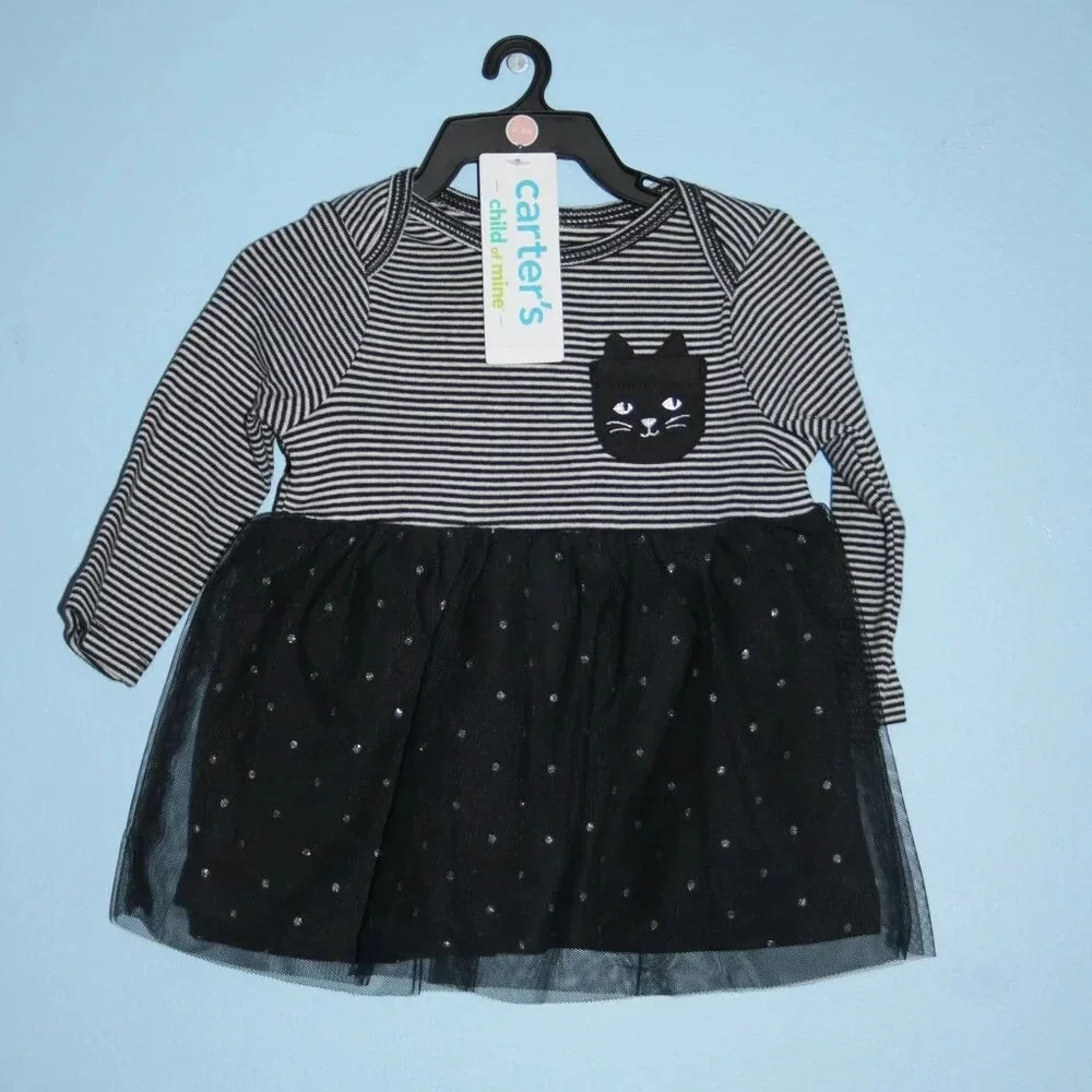 Carter's Child of Mine 2 Piece Set Dress and Diaper Cover Size 0-3M NWT